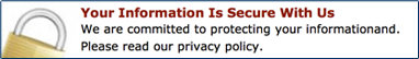 Your information is secure with us!